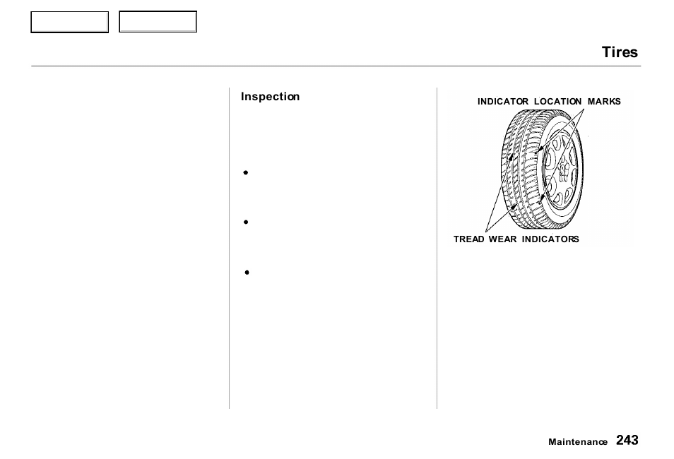 Tires | Acura 2000 RL - Owner's Manual User Manual | Page 246 / 330