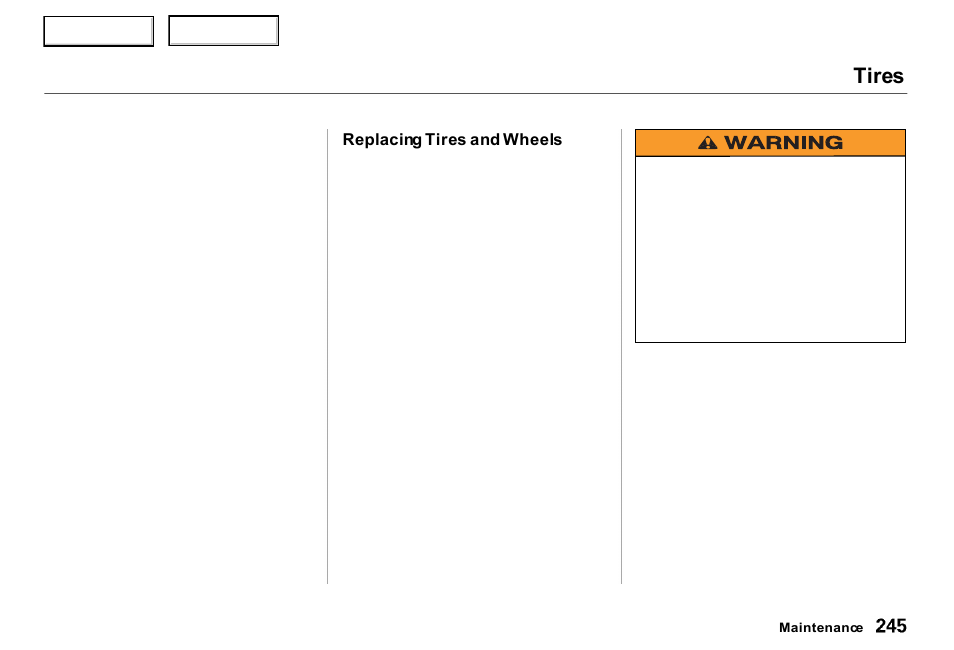 Tires | Acura 2000 RL - Owner's Manual User Manual | Page 248 / 330