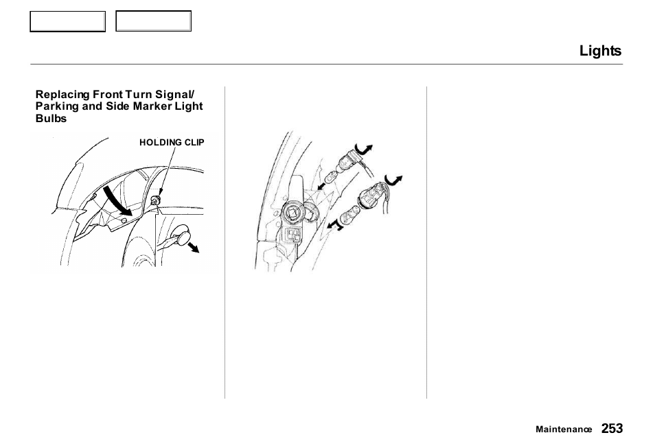 Lights | Acura 2000 RL - Owner's Manual User Manual | Page 256 / 330