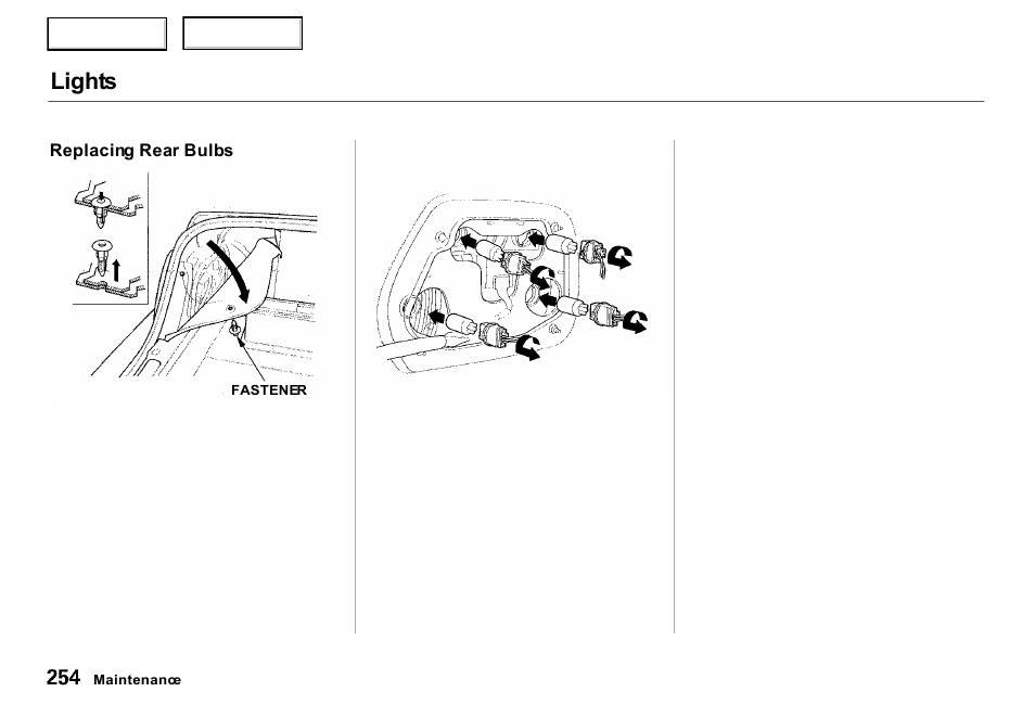 Lights | Acura 2000 RL - Owner's Manual User Manual | Page 257 / 330