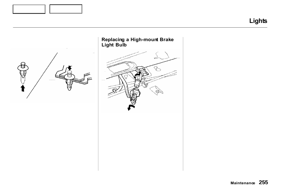 Lights | Acura 2000 RL - Owner's Manual User Manual | Page 258 / 330