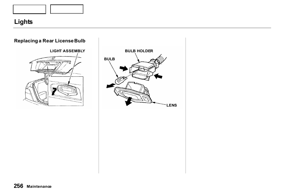 Lights | Acura 2000 RL - Owner's Manual User Manual | Page 259 / 330