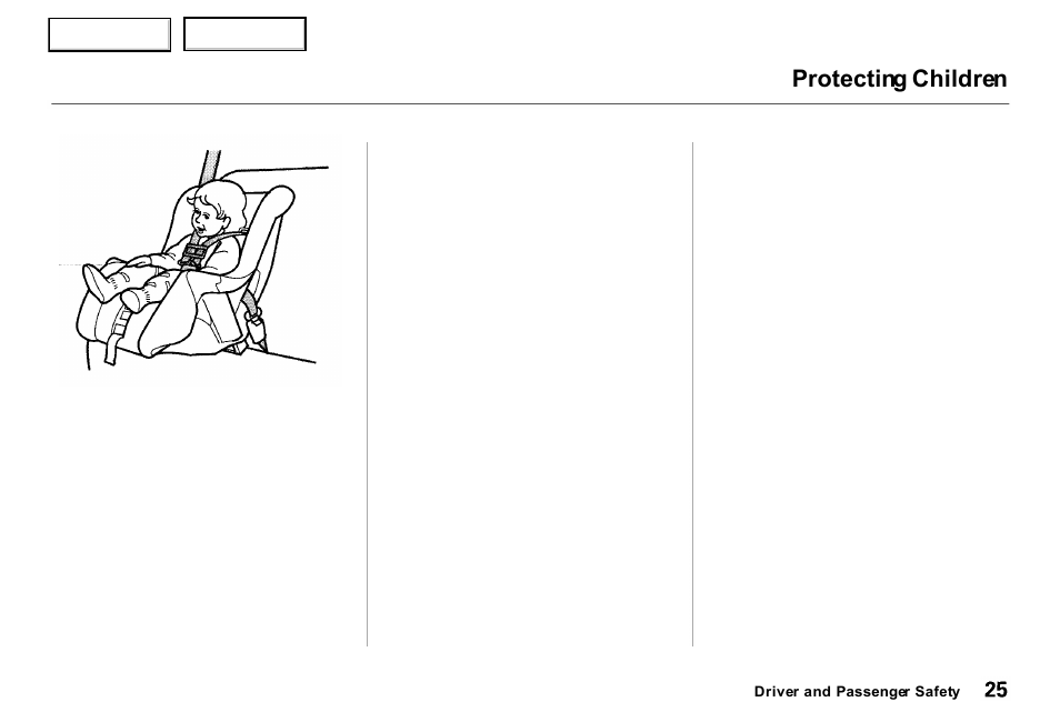 Protecting children | Acura 2000 RL - Owner's Manual User Manual | Page 28 / 330