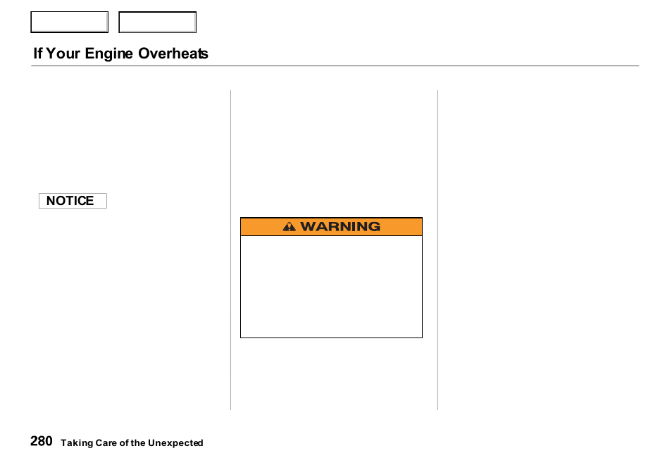 If your engine overheats | Acura 2000 RL - Owner's Manual User Manual | Page 283 / 330