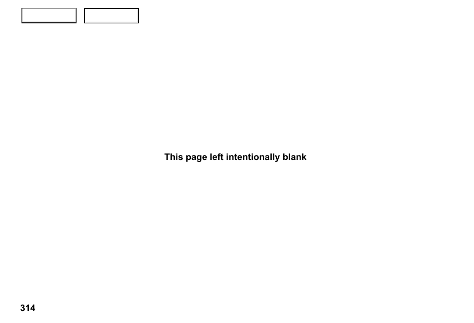 314 this page left intentionally blank | Acura 2000 RL - Owner's Manual User Manual | Page 317 / 330