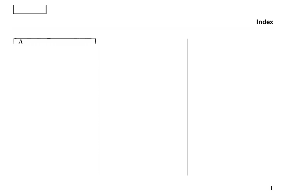 Index | Acura 2000 RL - Owner's Manual User Manual | Page 320 / 330