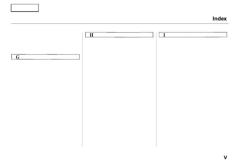 Index | Acura 2000 RL - Owner's Manual User Manual | Page 324 / 330