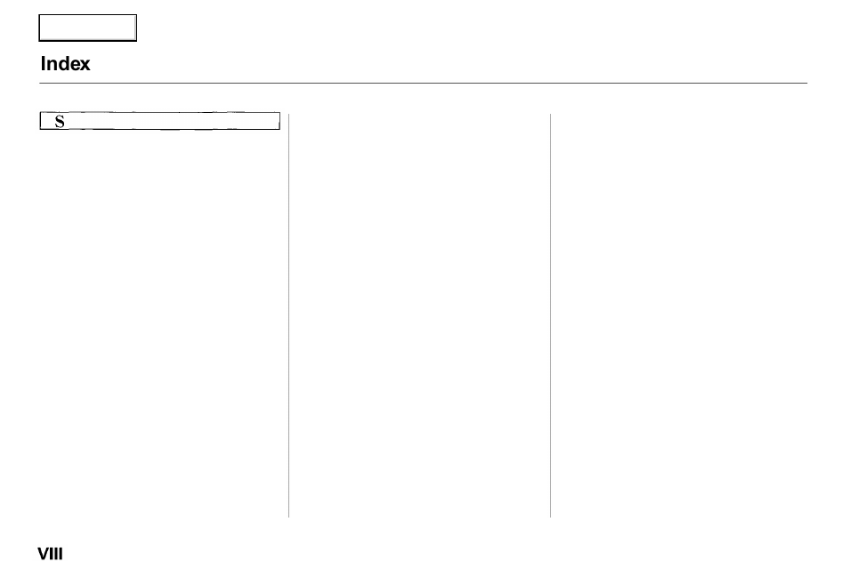 Index | Acura 2000 RL - Owner's Manual User Manual | Page 327 / 330