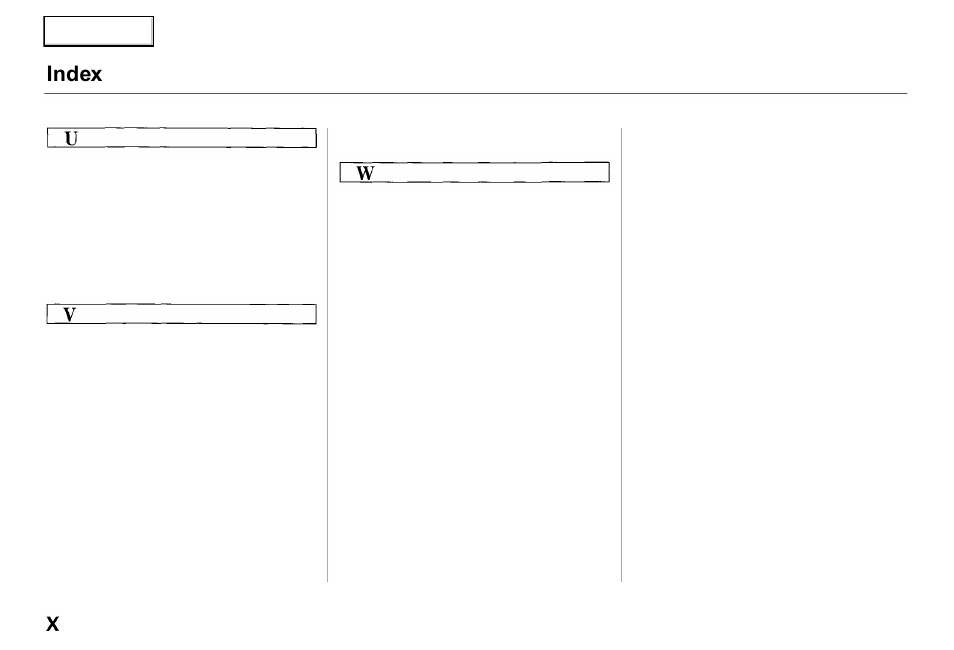 Index | Acura 2000 RL - Owner's Manual User Manual | Page 329 / 330