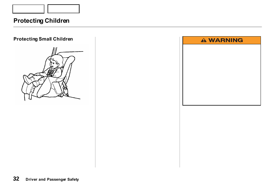 Protecting children | Acura 2000 RL - Owner's Manual User Manual | Page 35 / 330