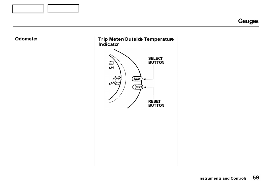 Gauges | Acura 2000 RL - Owner's Manual User Manual | Page 62 / 330