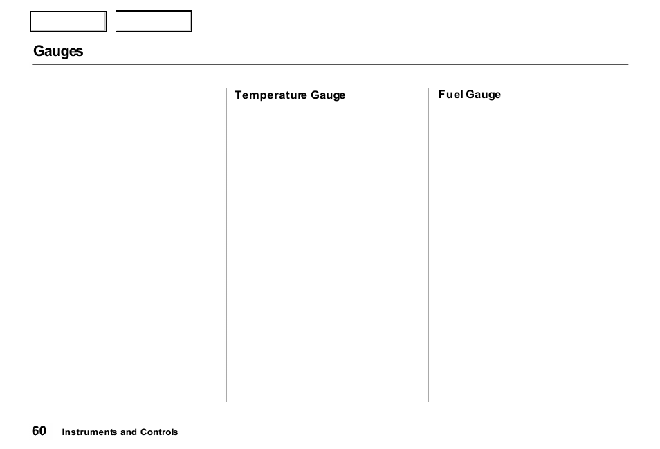 Gauges | Acura 2000 RL - Owner's Manual User Manual | Page 63 / 330