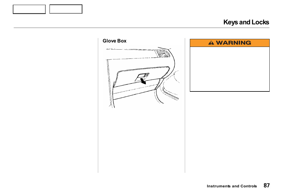 Keys and locks | Acura 2000 RL - Owner's Manual User Manual | Page 90 / 330