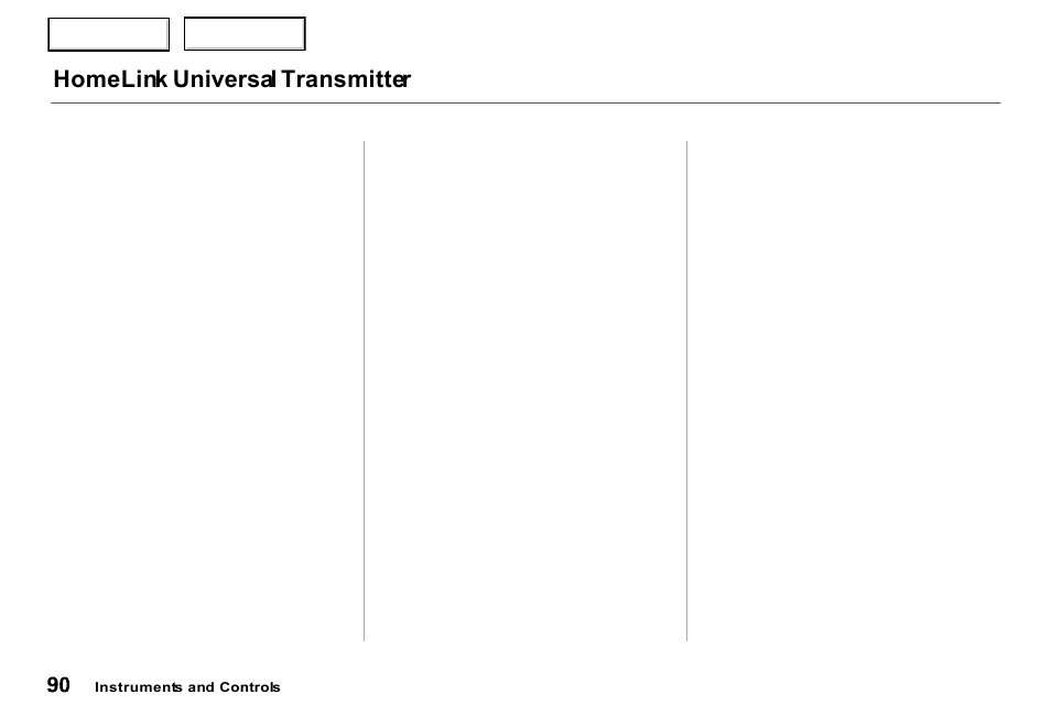 Homelink universal transmitter | Acura 2000 RL - Owner's Manual User Manual | Page 93 / 330