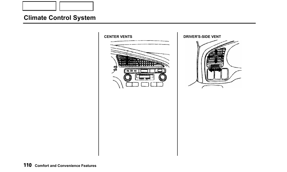 Climate control system | Acura 2000 TL - Owner's Manual User Manual | Page 113 / 311