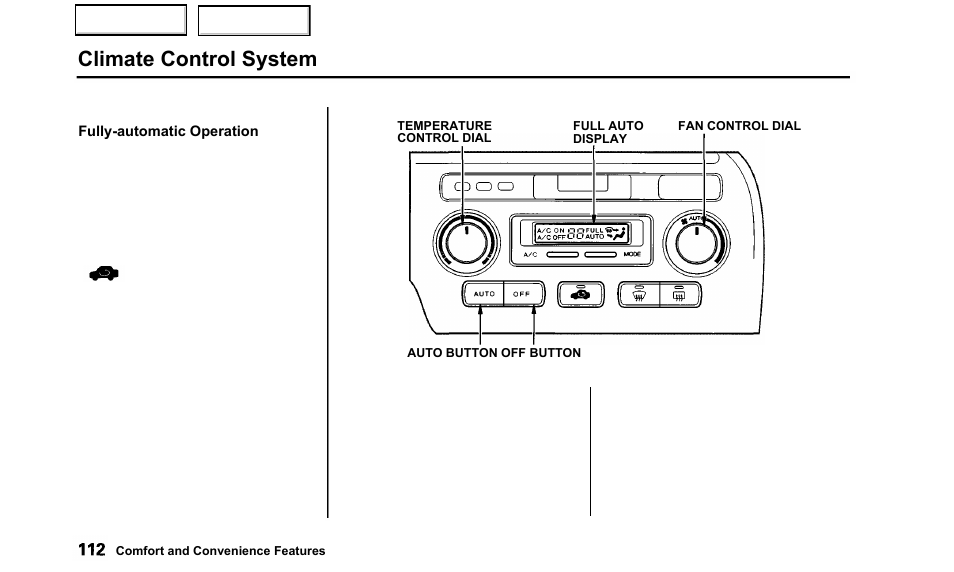 Climate control system | Acura 2000 TL - Owner's Manual User Manual | Page 115 / 311