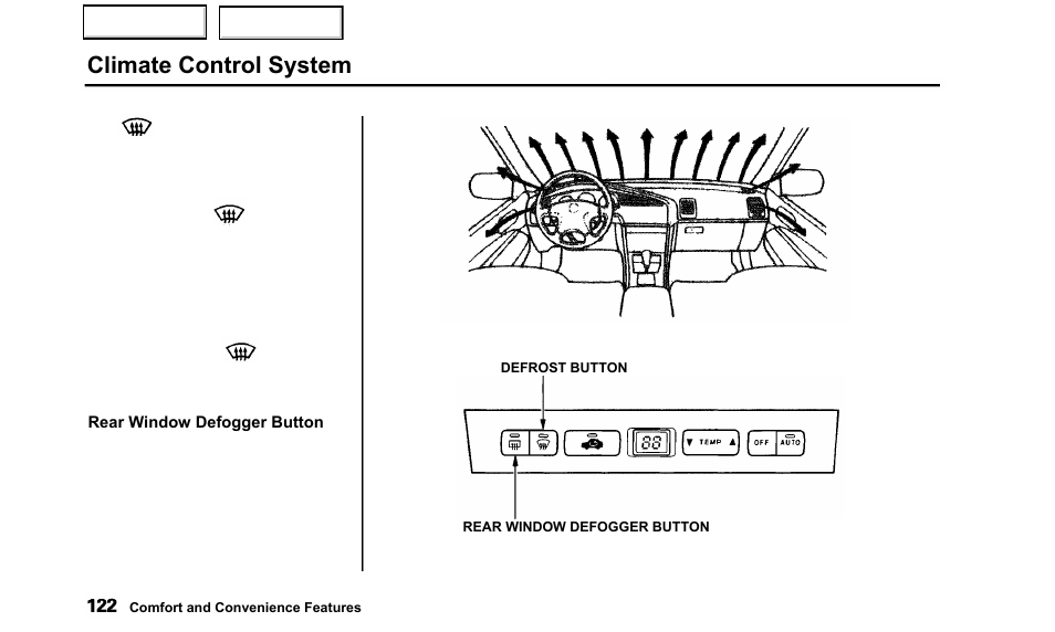 Climate control system | Acura 2000 TL - Owner's Manual User Manual | Page 125 / 311