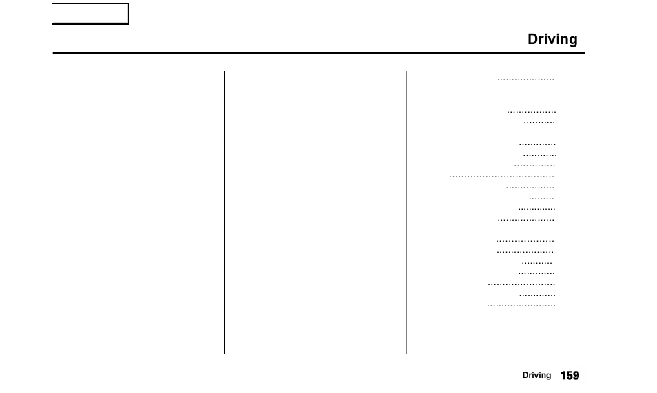 Driving | Acura 2000 TL - Owner's Manual User Manual | Page 162 / 311