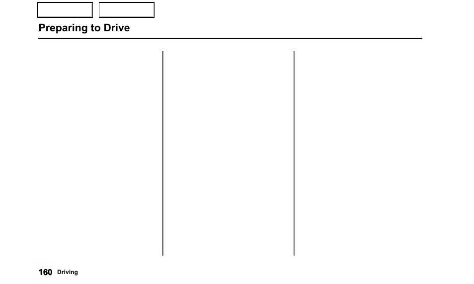 Preparing to drive | Acura 2000 TL - Owner's Manual User Manual | Page 163 / 311