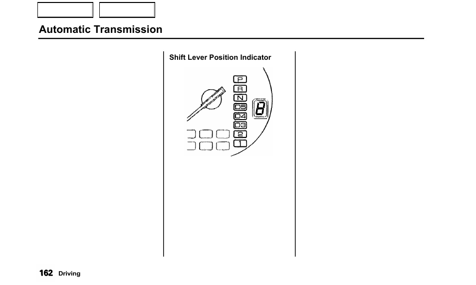 Automatic transmission | Acura 2000 TL - Owner's Manual User Manual | Page 165 / 311