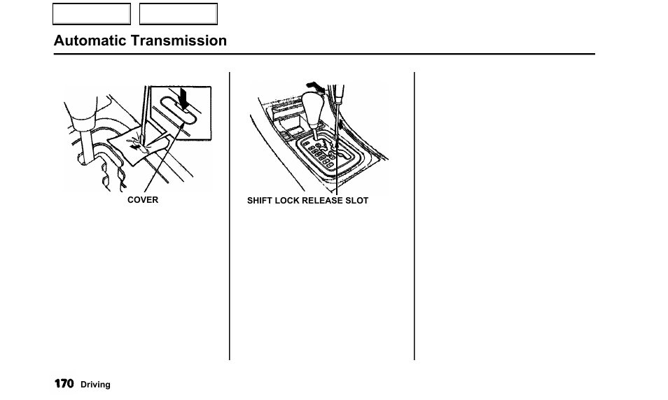 Automatic transmission | Acura 2000 TL - Owner's Manual User Manual | Page 173 / 311