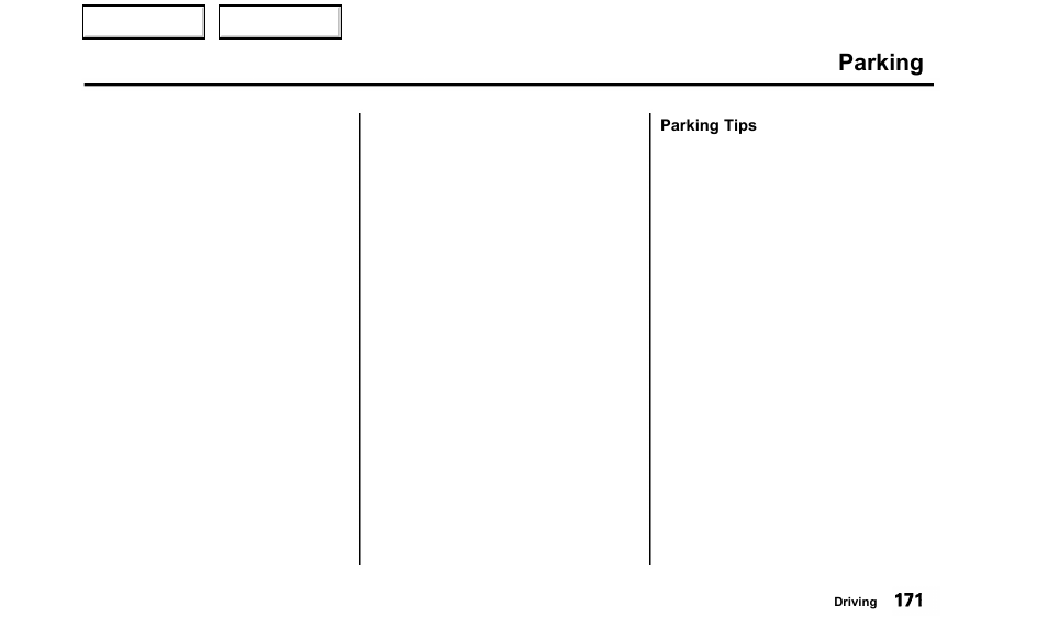Parking | Acura 2000 TL - Owner's Manual User Manual | Page 174 / 311