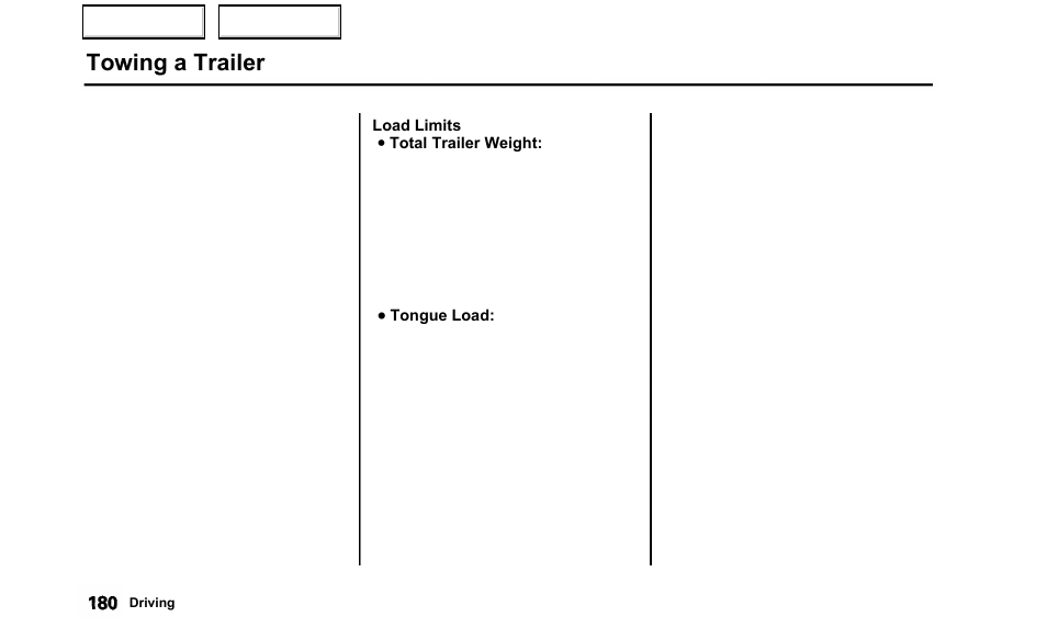 Towing a trailer | Acura 2000 TL - Owner's Manual User Manual | Page 183 / 311