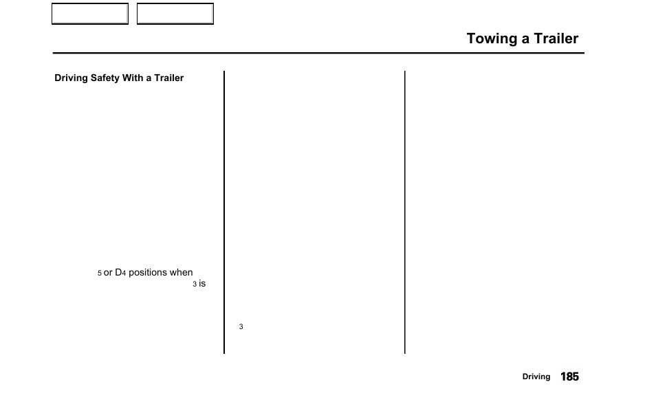 Towing a trailer | Acura 2000 TL - Owner's Manual User Manual | Page 188 / 311