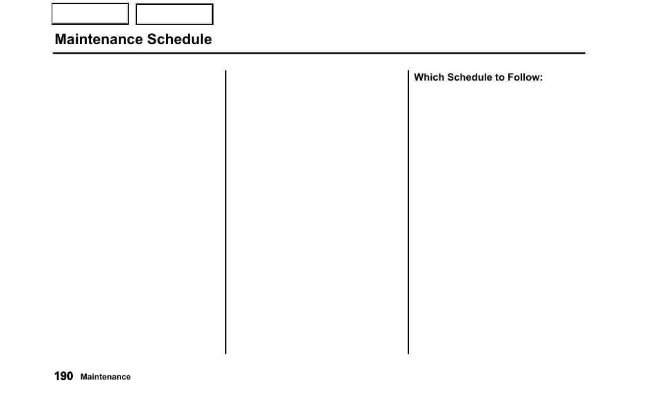 Maintenance schedule | Acura 2000 TL - Owner's Manual User Manual | Page 193 / 311