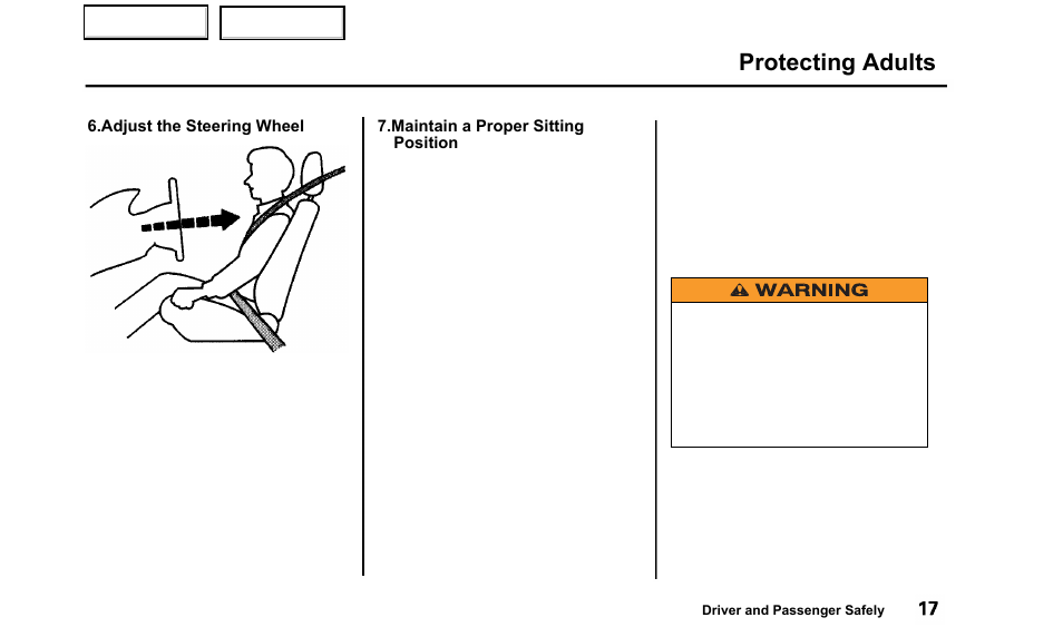 Protecting adults | Acura 2000 TL - Owner's Manual User Manual | Page 20 / 311