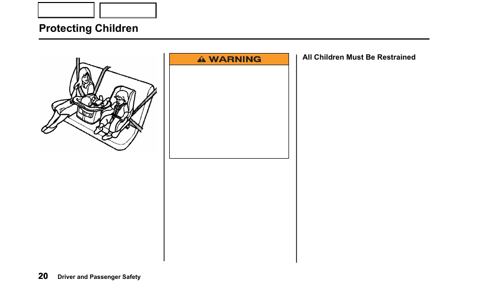 Protecting children | Acura 2000 TL - Owner's Manual User Manual | Page 23 / 311