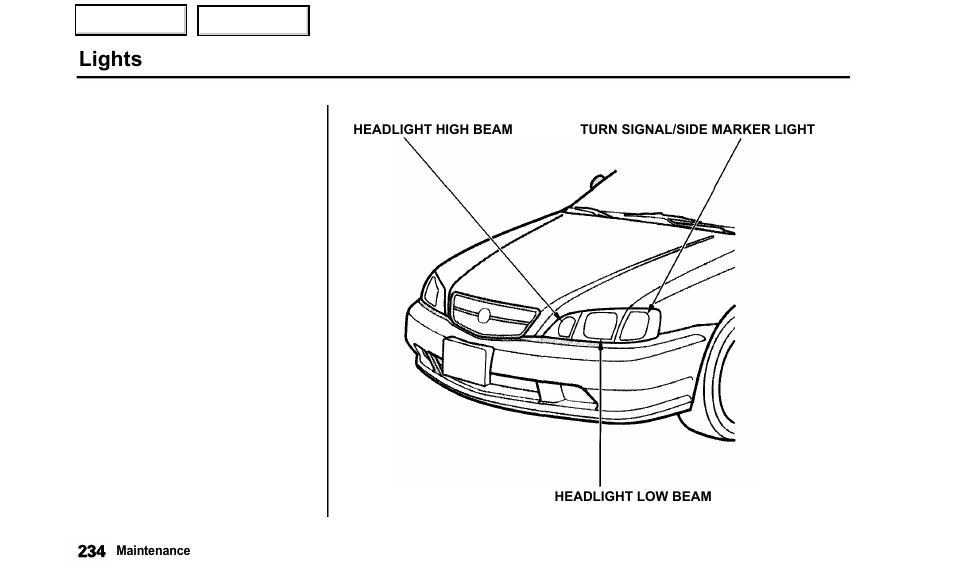 Lights | Acura 2000 TL - Owner's Manual User Manual | Page 237 / 311
