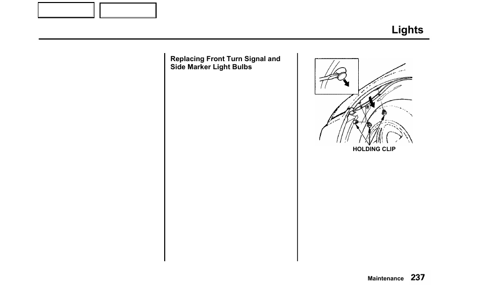 Replace the bulb as, Lights | Acura 2000 TL - Owner's Manual User Manual | Page 240 / 311