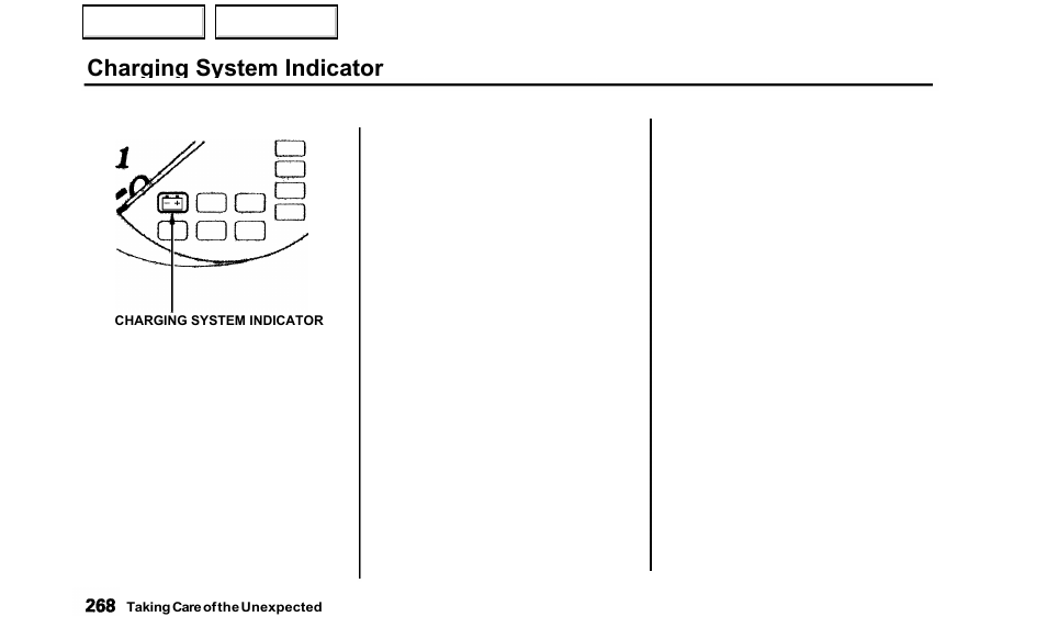 Charging system indicator | Acura 2000 TL - Owner's Manual User Manual | Page 271 / 311