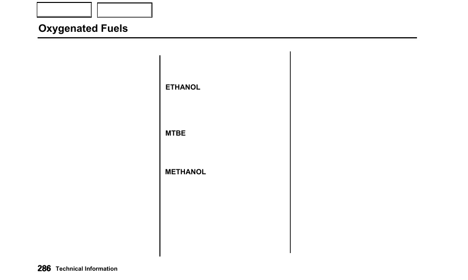 Oxygenated fuels | Acura 2000 TL - Owner's Manual User Manual | Page 289 / 311