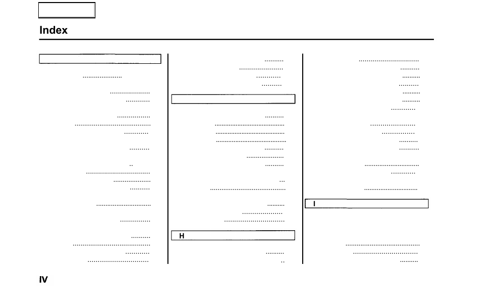 Index | Acura 2000 TL - Owner's Manual User Manual | Page 305 / 311