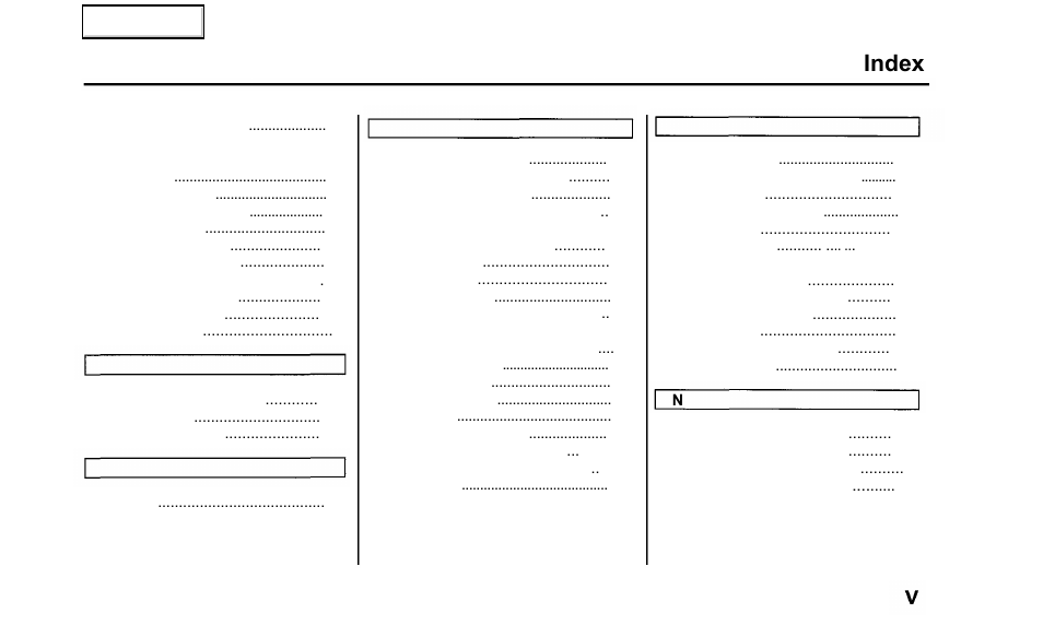 Index | Acura 2000 TL - Owner's Manual User Manual | Page 306 / 311