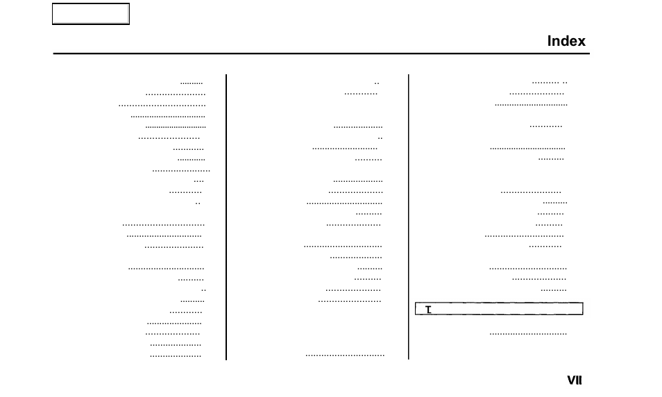 Index | Acura 2000 TL - Owner's Manual User Manual | Page 308 / 311
