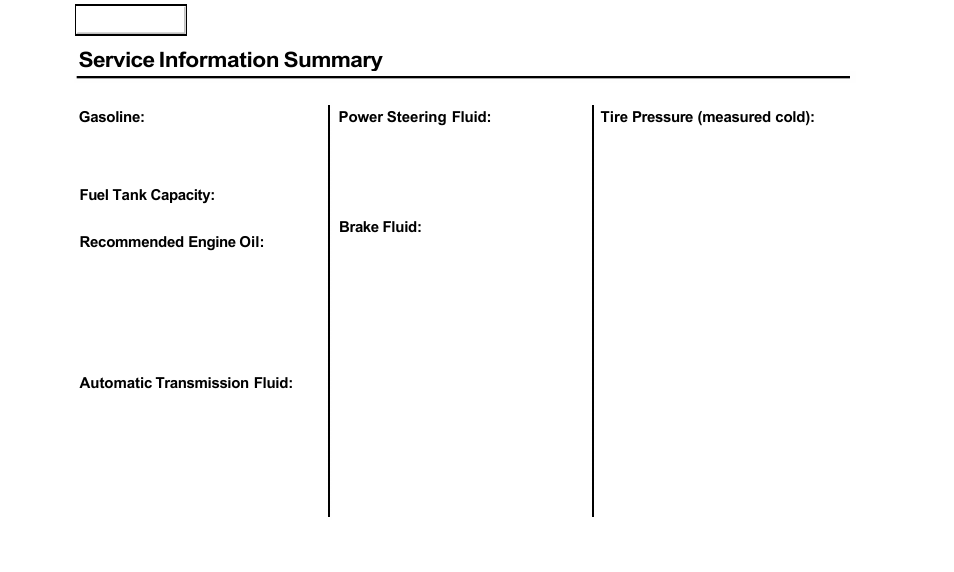 Service information summary | Acura 2000 TL - Owner's Manual User Manual | Page 311 / 311