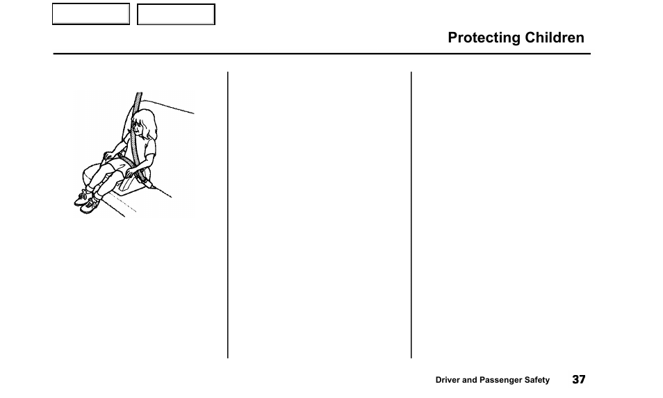 Protecting children | Acura 2000 TL - Owner's Manual User Manual | Page 40 / 311