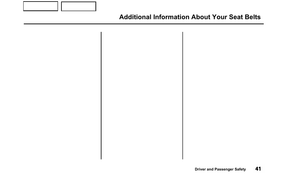 Additional information about your seat belts | Acura 2000 TL - Owner's Manual User Manual | Page 44 / 311