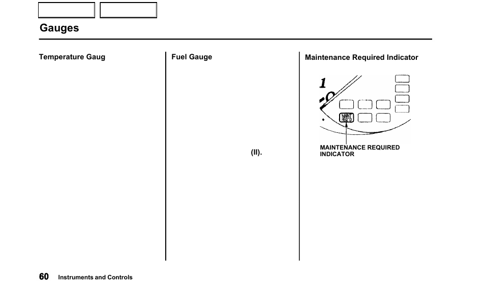 Gauges | Acura 2000 TL - Owner's Manual User Manual | Page 63 / 311