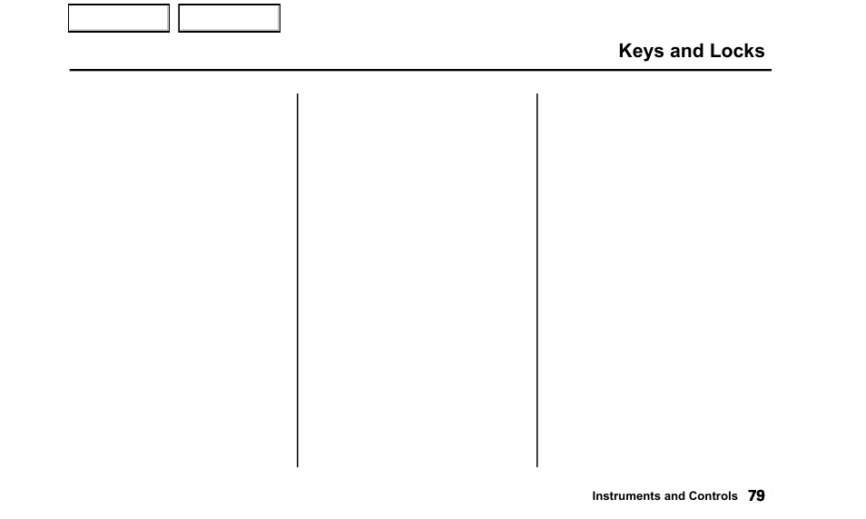 Keys and locks | Acura 2000 TL - Owner's Manual User Manual | Page 82 / 311