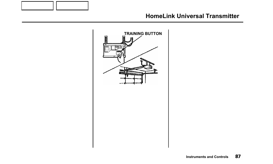 Homelink universal transmitter | Acura 2000 TL - Owner's Manual User Manual | Page 90 / 311