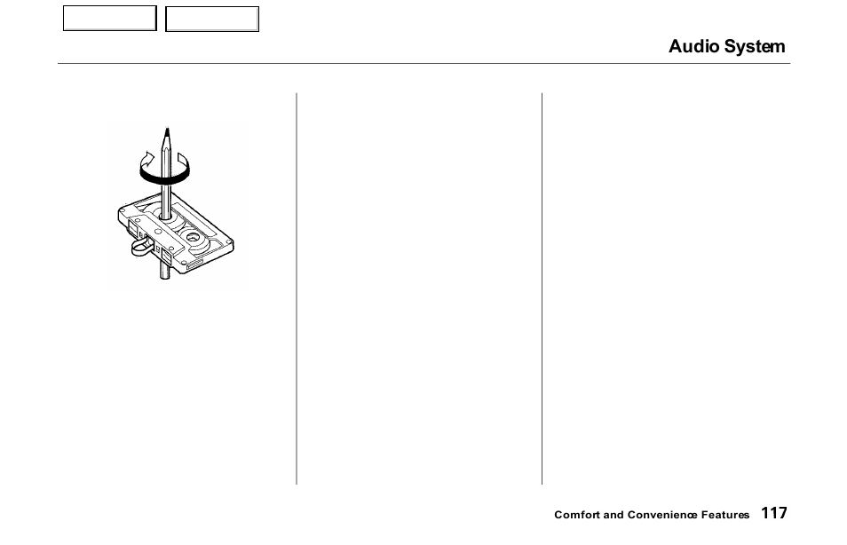 Audio system | Acura 2000 NSX - Owner's Manual User Manual | Page 120 / 304