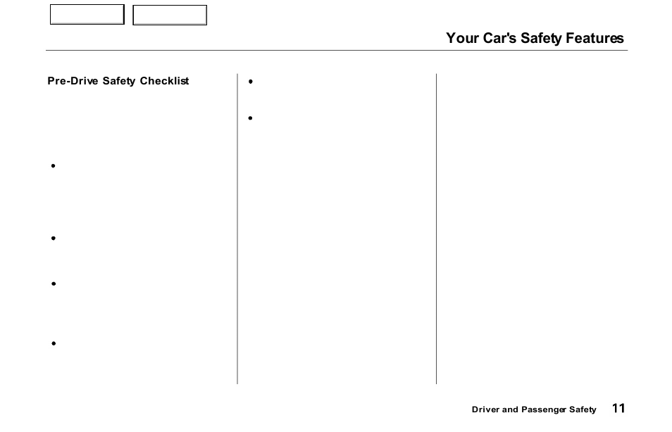 Your car's safety features | Acura 2000 NSX - Owner's Manual User Manual | Page 14 / 304