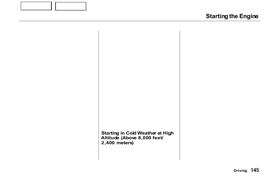 Starting the engine | Acura 2000 NSX - Owner's Manual User Manual | Page 148 / 304