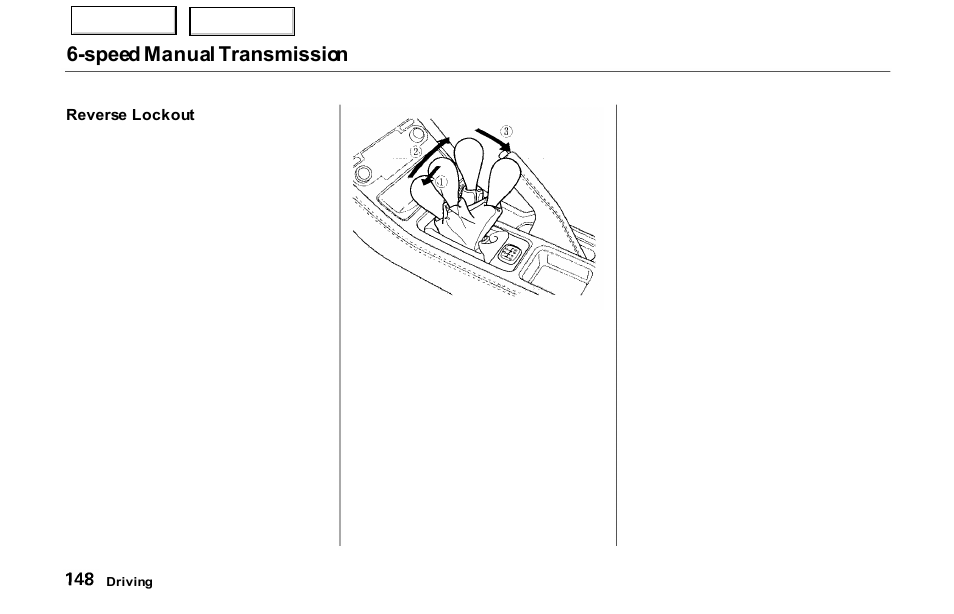 Speed manual transmission | Acura 2000 NSX - Owner's Manual User Manual | Page 151 / 304