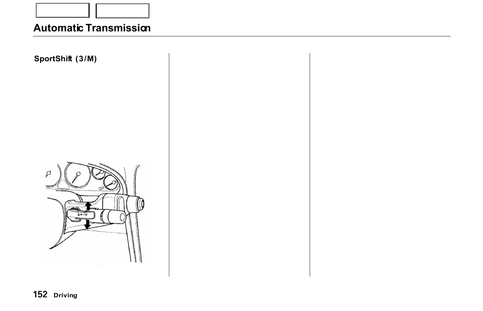 Automatic transmission | Acura 2000 NSX - Owner's Manual User Manual | Page 155 / 304