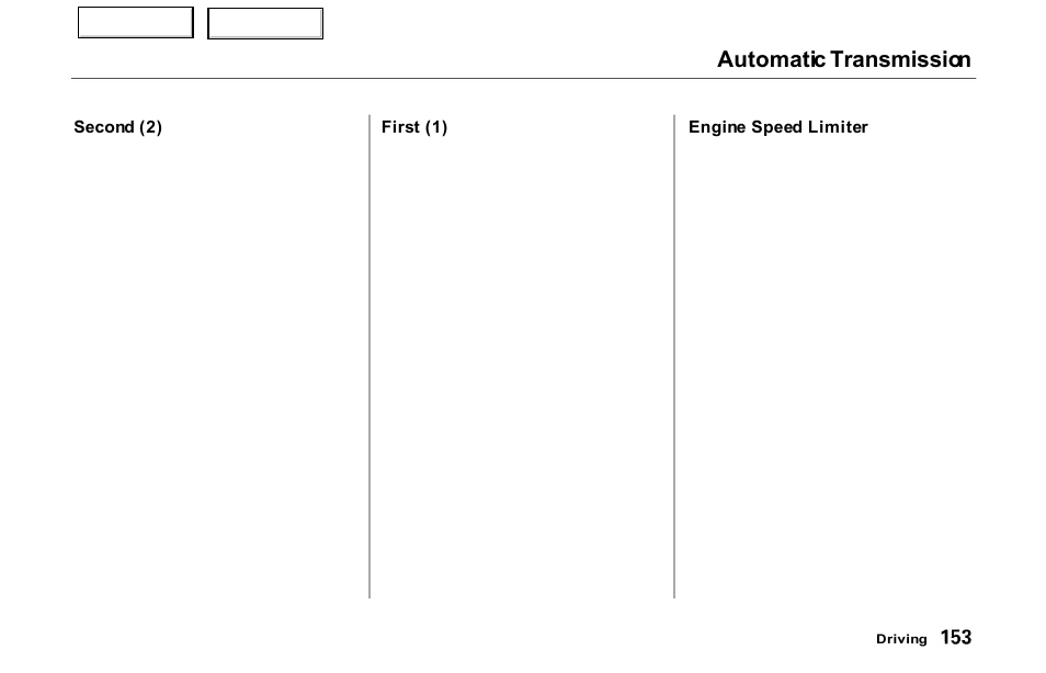 Automatic transmission | Acura 2000 NSX - Owner's Manual User Manual | Page 156 / 304